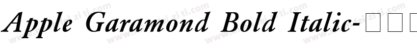 Apple Garamond Bold Italic字体转换